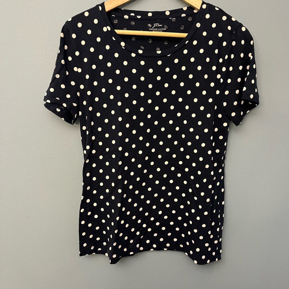 J. Crew Polka Dot Short Sleeve Tee